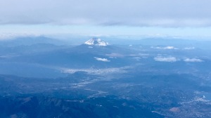 Areal view of the Mt. Fuji in daylight.